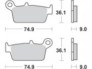 Bremsbelge MALOSSI MHR, S22,  36,1x74,9x9,0mm