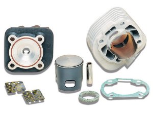 Rennzylinder MALOSSI MHR 68ccm  fr MINARELLI liegend 50ccm 2T AC  Aluminium,  1 Kolbenring(e), KB  12mm, inkl. Zylinderkopf,  47,6mm