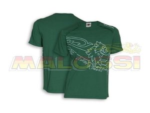 T-Shirt MALOSSI GRIFFE Bar Code, grn,  fr Mnner, Gre: M,  krperbetont, Druck auf Brust und Schulter,  100% Baumwolle