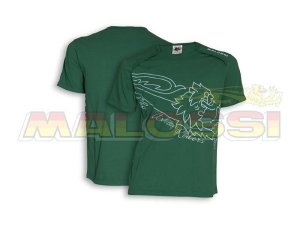 T-Shirt MALOSSI GRIFFE Bar Code, grn,  fr Mnner, Gre: M,  krperbetont, Druck auf Brust und Schulter,  100% Baumwolle