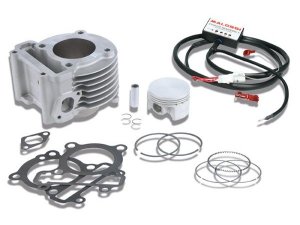 Rennzylinder Kit MALOSSI 153.. ..ccm fr MBK 125 X Over i.e. /125 BWs i.e./Cygnus X i.e.  4T LC  2 Kolbenring(e), KB  15mm, ohne Zylinderkopf,  58mm,  incl. Forcemaster Einspritzmodul