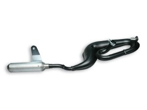 Rennauspuff MALOSSI Too Bad Deps 27mm fr PIAGGIO Ciao/Px 50  Stahl, silber, Farbe (ESD): silber,