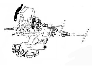 Kronenmutterschlssel SIP Ein-/Ausbau Kronenmutter Kupplung, fr Vespa 125 V1-TS/150 VL -Super/160 GS/180 SS/Rally /PX80-200/PE/Lusso -> 1994 /Cosa 1/T5