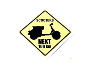 Aufkleber Scooters next 100km L 70mm, B 70mm