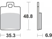 Bremsbelge MALOSSI Sport, S14, 48,8x35,3x6,9mm mit ABE,...