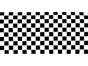 Aufkleber Karo 2-teilig, schwarz/wei, L 530mm, B 65mm, Karo 6mm, Ideal fr PX -Seitenhaube/Kotflgel!