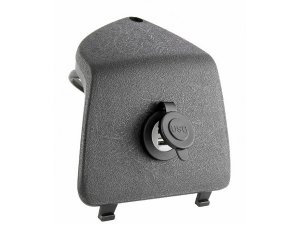 Gepckfachblende links, SIP fr Vespa GTS/GTS Super/GTV/GT60/GT/GT L 125-300ccm schwarz, inkl. 2-fach USB Anschluss