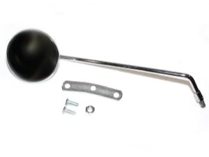 Spiegel BUMM links, Nierenform, Ø 100x75mm, weiß / blauer...