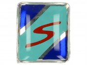 Emblem S, Kotflgelnippel fr Vespa S 50-150ccm/GTS...