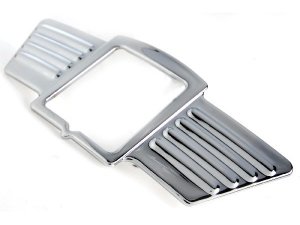 Kaskadenzierflgel SIP STYLE fr eckiges PIAGGIO Emblem,Mark I, fr Vespa LX/LXV/S/GTS/GTS Super/GTV/GT 60/GT/GT L50-300ccm 36x47mm, Kunststoff, chrom, geschwungen, zum Kleben