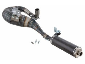Rennauspuff SIP Performance 2.0 fr Vespa P80-150X/PX80 -150 E/Lusso/`98/MY/Cosa 1 Stahl, klarlackiert, Dmpfer: Carbon, righthand, breitreifentauglich, BSAU 193 A 1990 T3