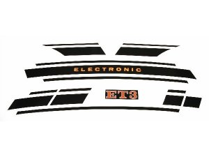 Aufkleberset Electronic -Streifen fr Vespa ET 3 schwarz, mehrteilig