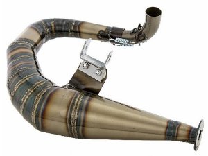 Rennauspuff SIP Performance 2.0 fr Vespa 125 GT/GTR/TS /150 GL/Sprint/V/PX80-150/PE /Lusso/Cosa 1 Stahl, klarlackiert, lefthand, breitreifentauglich, OHNE Endschalldmpfer!