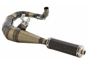 Rennauspuff SIP Performance 2.0 fr Vespa 125 GT/GTR/TS /150 GL/Sprint/V/PX80-150/PE /Lusso/Cosa 1 Stahl, klarlackiert, Dmpfer: Carbon, lefthand, breitreifentauglich, BSAU 193 A 1990 T3