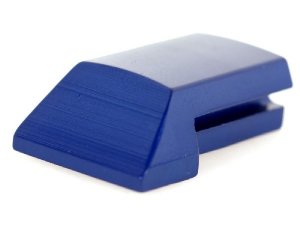 Trittleistenendstck SIP fr Vespa PX80-200/PE/Lusso/`98/MY, Aluminium, blau eloxiert, CNC gefrst, von unten genietet, 12 Stck werden bentigt