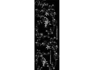 Aufkleberdekorset SIP Flower fr Vespa silber, L 1150mm, B 400mm