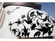 Aufkleberdekorset SIP Flower fr Vespa silber, L 1150mm,...