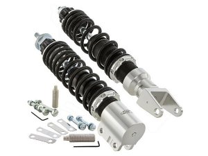 Stodmpferkit SIP PERFORMANCE 2.0 vorne & hinten fr Vespa P80-150X/P200E/PX80-200E/Lusso /`98/MY/`11/T5 Aluminium, Krper: silber, Feder: schwarz, Hrte: M, 70 /150 LB, Federvorspannung: einstellbar, Zugstufeneinstellung: 20-fach, L 240/340 mm