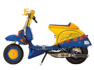 Rennauspuff SIP Performance 2.0 fr Vespa 200 Rally/P200E /PX200 E/Lusso ->`94/Cosa 1 200 Edelstahl, Dmpfer: Carbon, lefthand, breitreifentauglich, BSAU 193 A 1990 T3