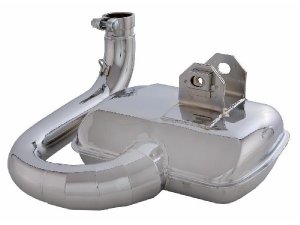 Rennauspuff SIP ROAD 2.0 fr Vespa 125 VNA-TS/150 VBA -Sprint/PX80-150/PE/Lusso Stahl, chrom, breitreifentauglich, groer Krmmer