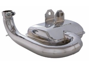 Rennauspuff SIP ROAD 2.0 fr Vespa 125 VNA-TS/150 VBA -Sprint/PX80-150/PE/Lusso Stahl, chrom, breitreifentauglich, groer Krmmer