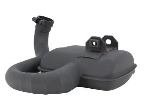 Rennauspuff SIP ROAD fr Vespa 200 Cosa 1 Stahl, schwarz, breitreifentauglich, groer Krmmer, gesteckter Ausla