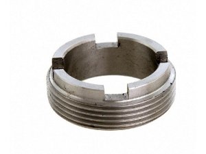 Kronenmutter SIP, Lager Vorderrad, fr Vespa 50-125/PV /ET3 4 Schlitze, 6mm, H 12,0mm,  (innen) 24mm, (aussen) 34mm