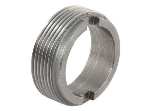 Kronenmutter SIP, Lager Vorderrad, fr Vespa 50-125/PV /ET3 4 Schlitze, 6mm, H 12,0mm,  (innen) 24mm, (aussen) 34mm