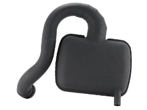 Rennauspuff SIP ROAD fr Vespa 200 Cosa 2 Stahl, schwarz, breitreifentauglich, groer Krmmer, geschraubter Ausla