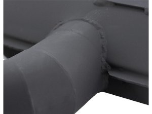 Rennauspuff SIP ROAD fr Vespa 200 Cosa 2 Stahl, schwarz, breitreifentauglich, groer Krmmer, geschraubter Ausla