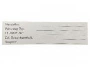 Typenschild universal fr Vespa alle Modelle aluminium,...
