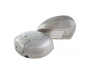 Seitenhauben Motorseite & Gepckfachseite fr Vespa 125 GT/GTR/150 Sprint/V Metall gelt, Premium Qualitt