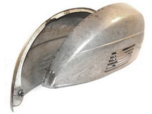 Seitenhauben Motorseite & Ersatzradseite fr Vespa 125 TS/Rally Metall gelt, Premium Qualitt
