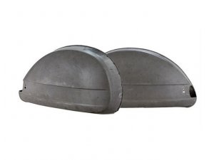 Seitenhauben Ersatzradseite & Motorseite fr Vespa PX80-200 E Lusso/ `98/MY/T5 Metall gelt, mit Blinkerffnung, Innenverschluss, Premium Qualitt