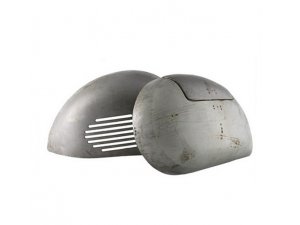 Seitenhauben Ersatzradseite & Motorseite fr Vespa 150 GS VS4-5T, GS/3 Metall gelt, 7 Schlitze