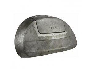Seitenhaube Ersatzradseite fr Vespa PX80-200/PE/Lusso /`98/MY mit Gepckfach, Metall gelt, ohne Blinker