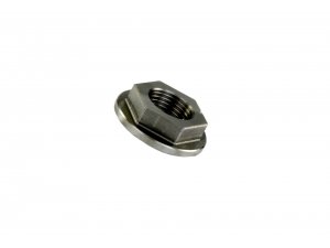 Mutter M11x1 mm, Sechskant, Nebenwelle DRT, fr Vespa 50-125/PV/ET3/PK50-125/S/XL /XL2 Schlsselweite 17mm, mit Bund, H 6,6mm, Stahl 42CrMo4