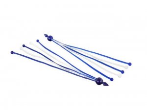 Lenkerfransen/-streamer universal, 180 mm, weiß/blau