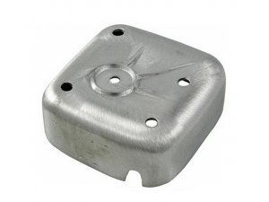 Deckel Gehuse Gleichrichtergrundplatte, fr Vespa 150 VL2-3/VB1 mit Batterie 65x65x27 mm, Aluminium, silber