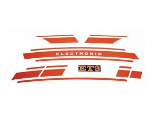 Aufkleberset Electronic -Streifen für Vespa ET 3 rot,...