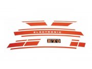 Aufkleberset Electronic -Streifen fr Vespa ET 3 rot,...