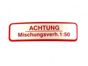 Aufkleber Achtung Mischungsverh.1:50 fr Vespa...