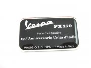 Plakette PIAGGIO Vespa PX150 150 Anniversario Unita...