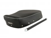 Sitzbankbezug fr Vespa 160 GS 2, schwarz, Keder: grau,...