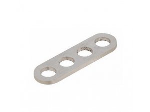 Halteblech fr Auspuff-Feder, SERIE PRO by M.R. L=45 mm, fr Vespa alle Modelle, Edelstahl/V2A, 3 Positionen