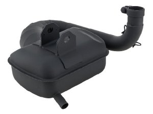 Rennauspuff SIP ROAD XL fr Vespa 125 VNA-TS/150 VBA -Sprint/PX80-150/PE/Lusso  Stahl, schwarz,  breitreifentauglich,  groer Krmmer
