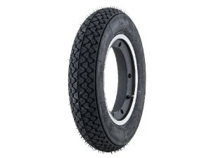 Reifen MICHELIN S83, Klassik  3.50-10 59J,  reinforced  KBA 50133, Special Pack auf Felge SIP 2.10-10 schlauchlos, schwarz mit poliertem Rand, montiert, fahrfertig!