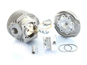 Rennzylinder POLINI Evolution 2 135ccm fr Vespa 90-125/PV /ET3/PK/S/XL/2   58mm, Aluminium, 6 S,  Hub 51mm,  inkl. Zylinderkopf