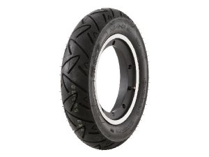 Reifen CONTINENTAL TWIST,  3.00-10 50M,  reinforced   vorne  KBA 50133, Special Pack auf Felge SIP 2.10-10 schlauchlos, schwarz mit poliertem Rand, montiert, fahrfertig!