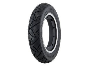 Reifen CONTINENTAL TWIST,  3.00-10 50M,  reinforced   hinten  KBA 50133, Special Pack auf Felge SIP 2.10-10 schlauchlos, schwarz mit poliertem Rand, montiert, fahrfertig!